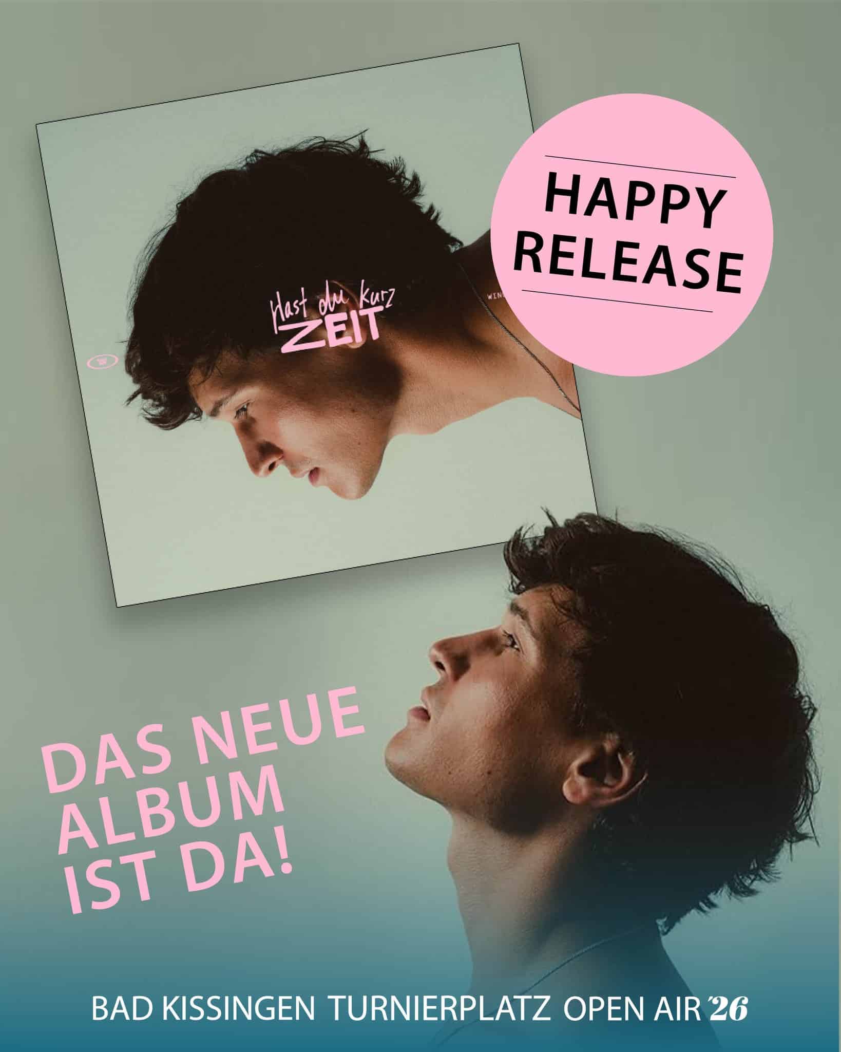 🎶 „𝐇𝐚𝐬𝐭 𝐝𝐮 𝐤𝐮𝐫𝐳 𝐙𝐞𝐢𝐭?“ – 𝐝𝐚𝐬 𝐧𝐞𝐮𝐞 𝐀𝐥𝐛𝐮𝐦 𝐯𝐨𝐧 𝐖𝐢𝐧𝐜𝐞𝐧𝐭 𝐖𝐞𝐢𝐬𝐬 💛

Heute erscheint das neue Album „Hast du kurz Zeit“  und schon jetzt wissen wir: Das wird wieder eines dieser Alben, die man nicht nur hört, sondern fühlt. ✨

Wir gratulieren Wincent zu diesem neuen Kapitel und freuen uns riesig darauf, die neuen Songs live beim
👉 Bad Kissingen Turnierplatz Open Air 2026 zu erleben! 🎤☀️

Wer hat schon reingehört? 🙌

#WincentWeiss #HastDuKurzZeit  #BadKissingenTurnierplatzOpenAi