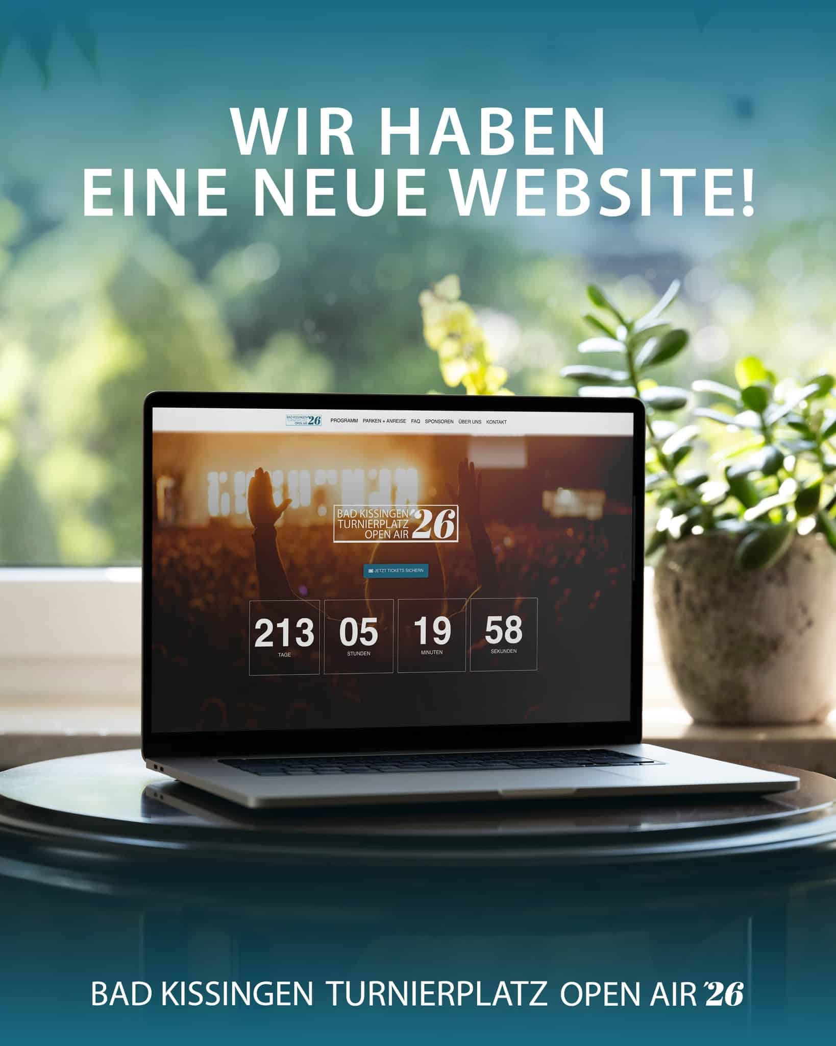 🌐✨ 𝐖𝐢𝐫 𝐡𝐚𝐛𝐞𝐧 𝐞𝐢𝐧𝐞 𝐧𝐞𝐮𝐞 𝐖𝐞𝐛𝐬𝐢𝐭𝐞! ✨🌐

Ab sofort findet ihr alle Infos rund um das Bad Kissingen Turnierplatz Open Air an einem Ort – übersichtlich, aktuell und mit allem, was ihr wissen müsst. 🎶💛

📅 Termine & Acts
🎟️ Tickets & Vorverkauf
ℹ️ Anreise, Einlass & Infos
📣 News & Updates

👉 Schaut vorbei unter www.badkissingen-openair.de

Speichert euch die Seite ab – hier halten wir euch immer auf dem Laufenden! 🙌

#BadKissingenTurnierplatzOpenAir #NeueWebsite #OpenAir26 #AlleInfos #FestivalVorfreude